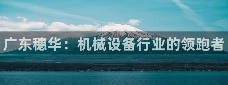 金年会网登录平台入口：广东穗华：机械设备行业的领跑者