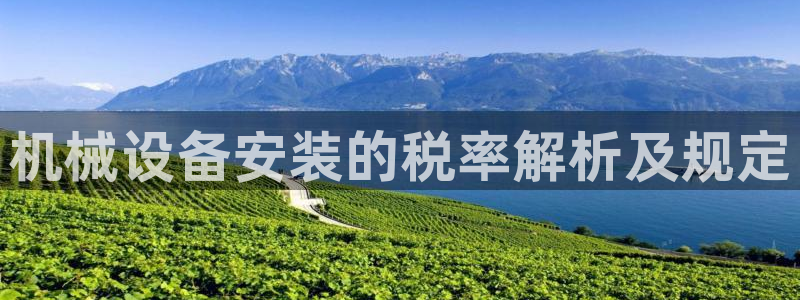 金年会是不是黑平台：机械设备安装的税率解析及规定